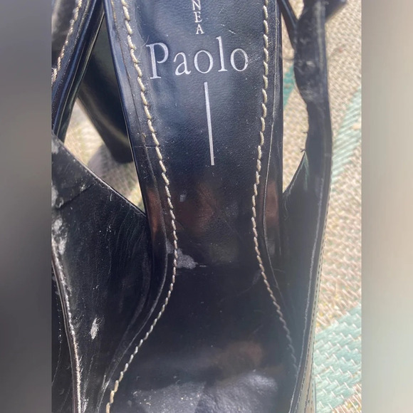 Linea Paolo|| Black Oxford sling back heels , Size 8. Perfect for Fall & Winter - Picture 3 of 10